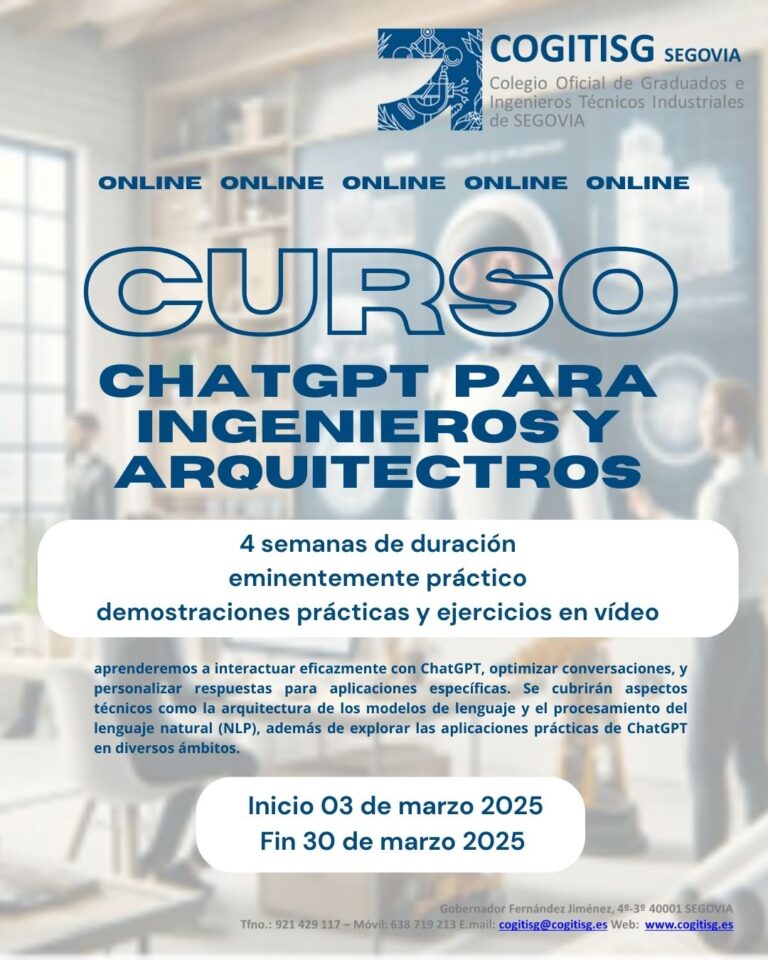 CURSO ONLINE “CHATGPT PARA INGENIEROS Y ARQUITECTOS”