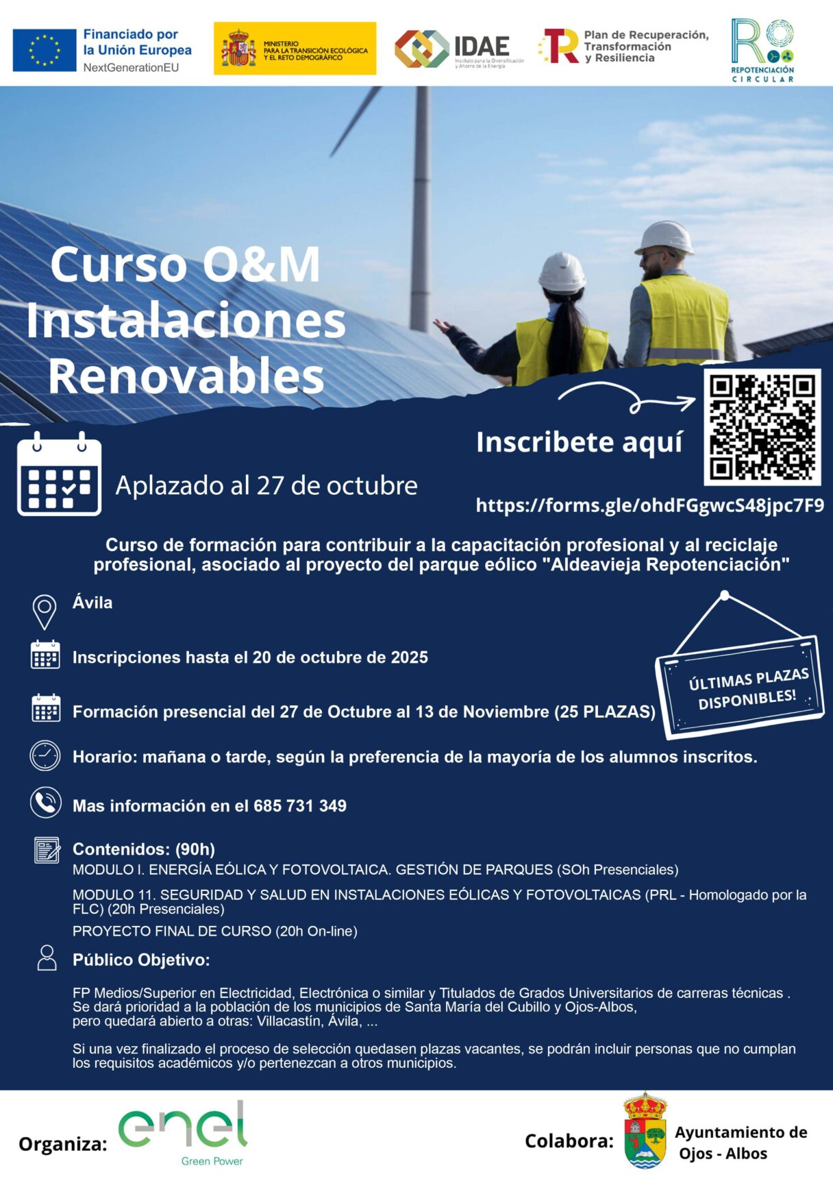 CURSO O&M INSTALACIONES RENOVABLES